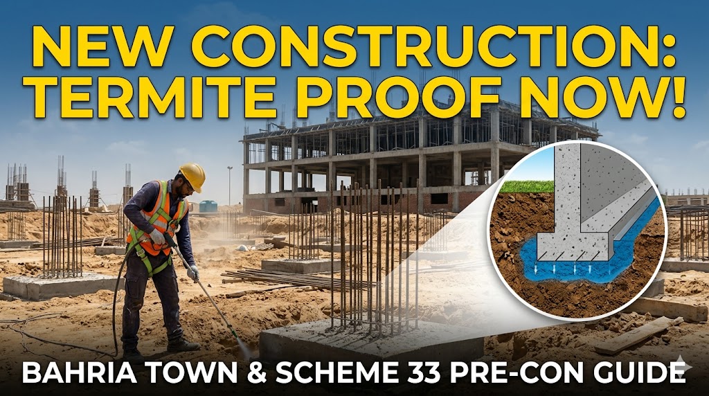 Bahria Town and Scheme 33 New Construction: Pre-Construction Termite Proofing Explained