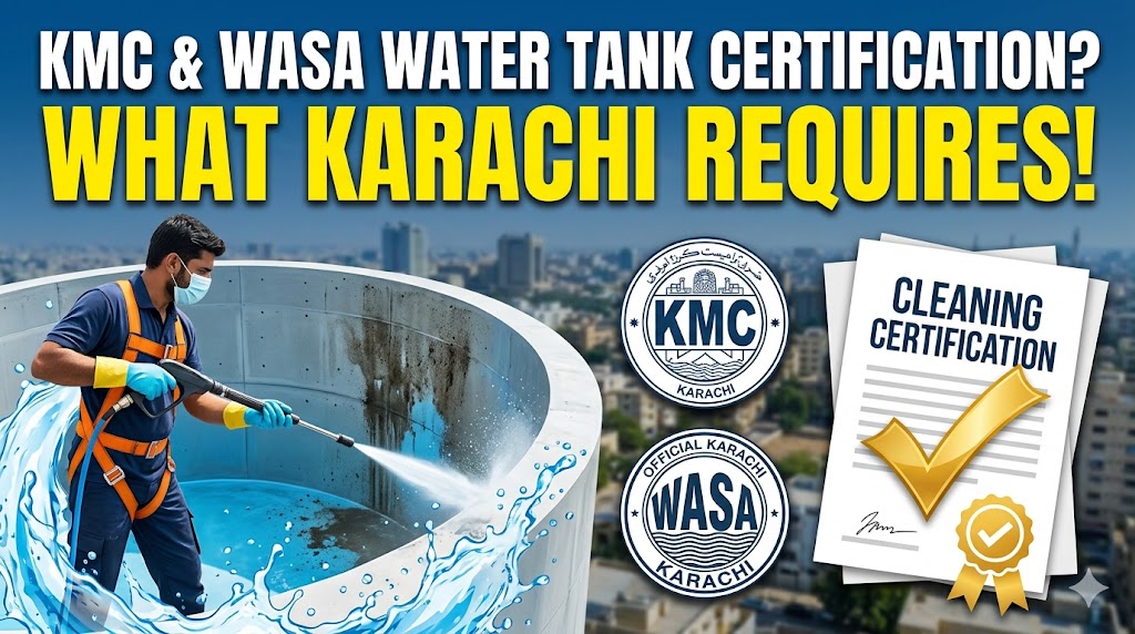 What KMC and WASA Require for Water Tank Cleaning Certification in Karachi