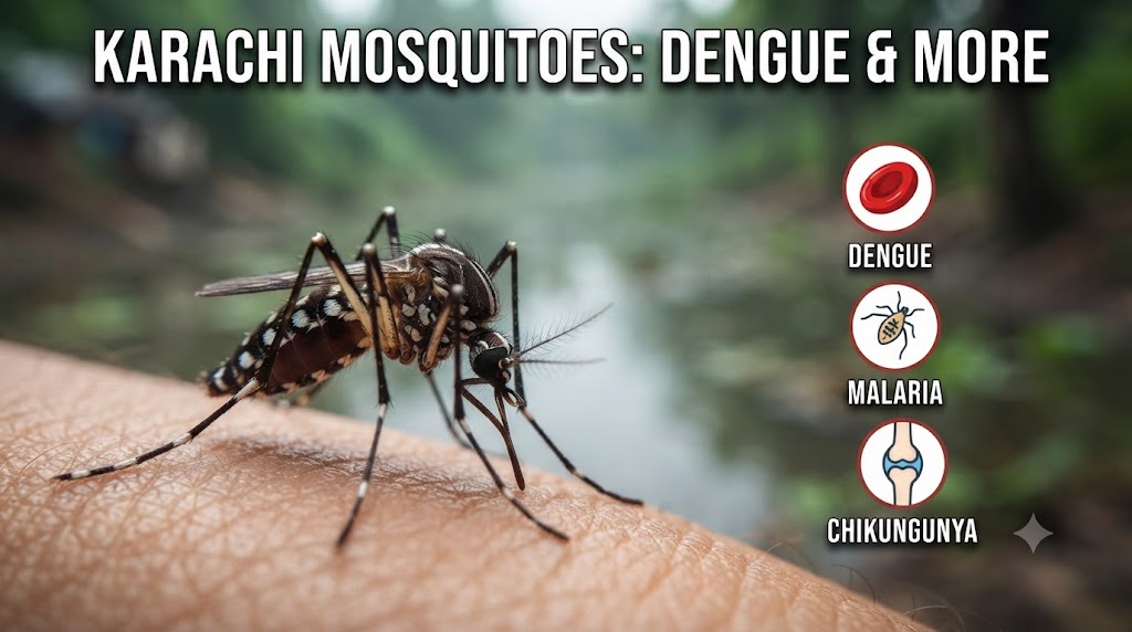 Mosquito Species in Karachi and the Diseases They Spread: Dengue, Malaria and Chikungunya