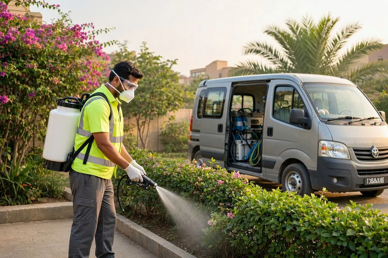 Accurate Fumigation technician at work in Garden, Karachi