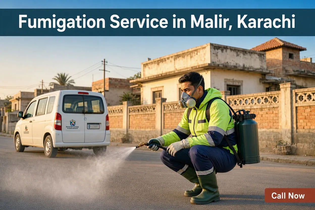 Accurate Fumigation technician at work in Malir, Karachi