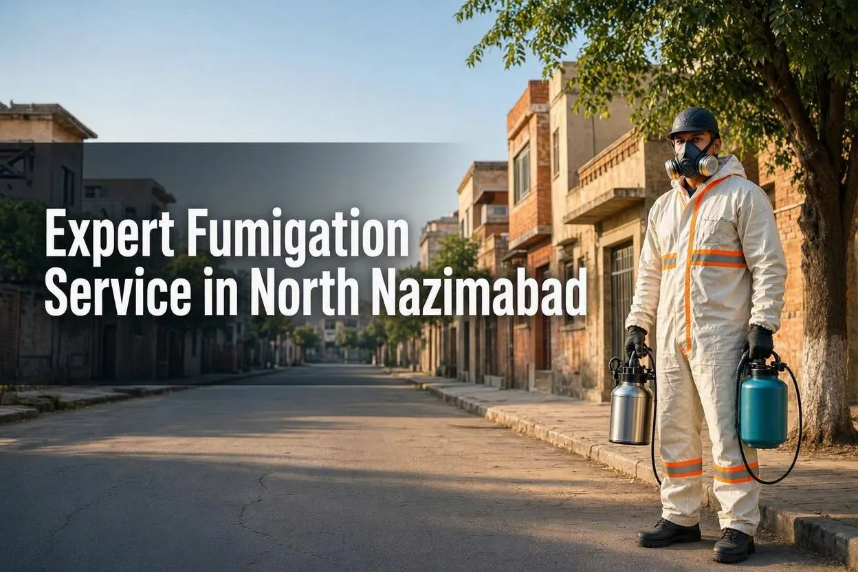 Accurate Fumigation technician at work in North Nazimabad, Karachi