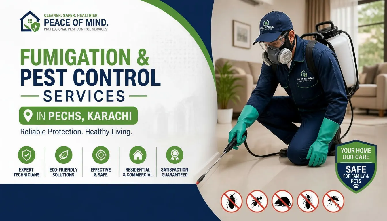 Accurate Fumigation technician at work in PECHS, Karachi
